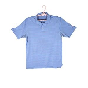 Peter Millar Summer Comfort Blue/Pink Polo Golf Short Sleeve Tee Men's Size XL